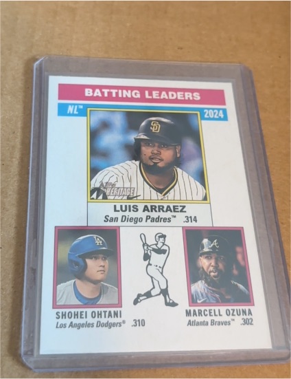 2025 Topps Heritage #191 NL Batting Leaders Luis Arraez — front