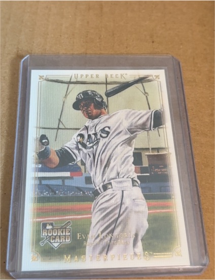 2008 Upper Deck Masterpieces #7 Evan Longoria Rookie Card — front