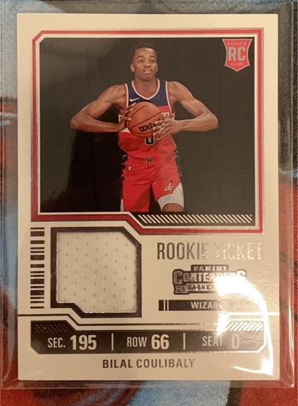 2023-24 Panini Contenders Rookie Ticket Swatches #RTS-BIL Bilal Coulibaly — front