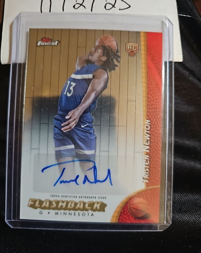 2024 Topps Finest Basketball #FBA-TN Tristen Newton Flashback Autograph Rookie Card — front