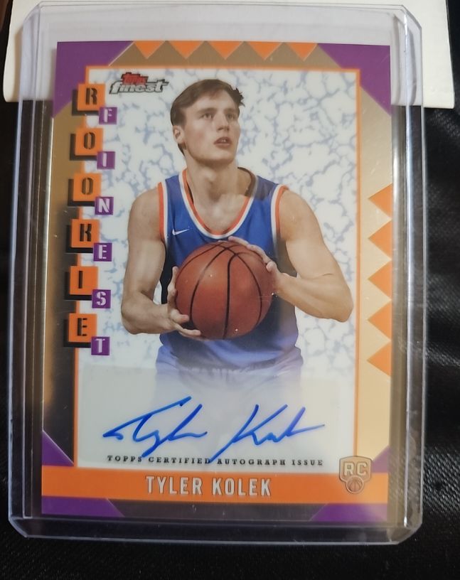 2024-25 Topps Finest #RFA-TK Tyler Kolek Finest Rookie Autograph — front
