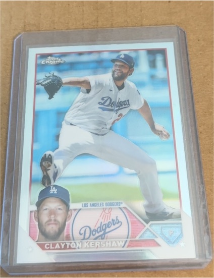 2023 Topps Chrome #77 Clayton Kershaw — front