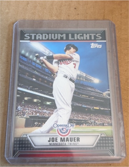 2011 Topps Opening Day #UL-1 Joe Mauer Stadium Lights — front