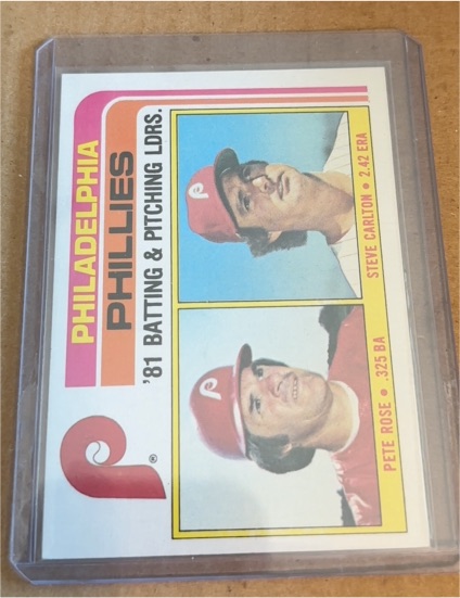 1982 Topps #636 Pete Rose Steve Carlton Philadelphia Phillies — front