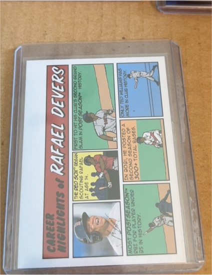 2022 Topps Heritage - 1973 Topps Comics #73TC-17 Rafael Devers — front