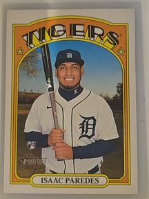 2021 Topps Heritage #648 Isaac Paredes — front