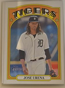 2021 Topps Heritage #514 Jose Urena — front