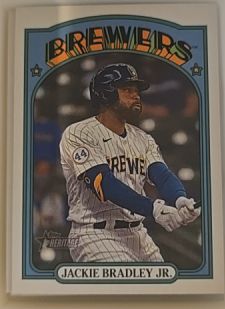 2021 Topps Heritage #586 Jackie Bradley Jr. — front