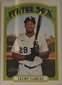 2021 Topps Heritage #654 Leury Garcia — front