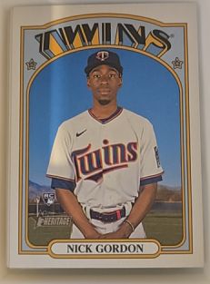 2021 Topps Heritage #652 Nick Gordon — front