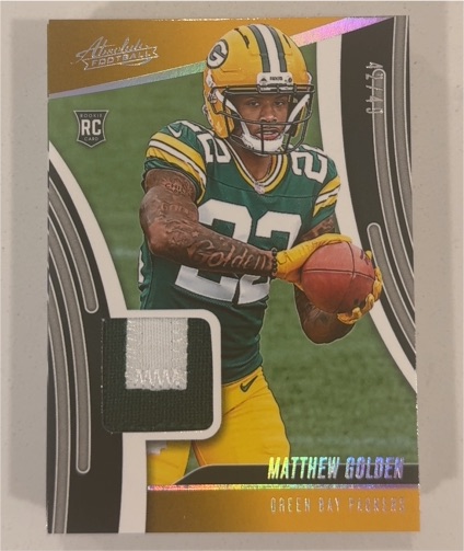 2023 Absolute Football Rookie Patch #Matthew Golden — front