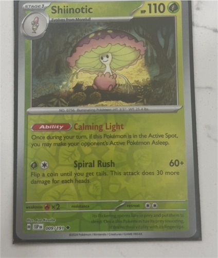 2024 Pokémon SV08: Surging Sparks #009 Shiinotic — front