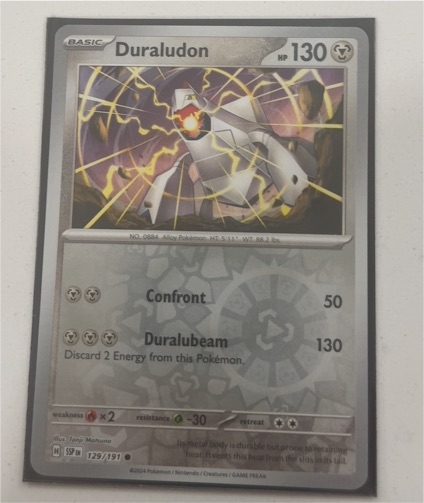 2022 Pokémon SV08 Surging Sparks #129 Duraludon — front