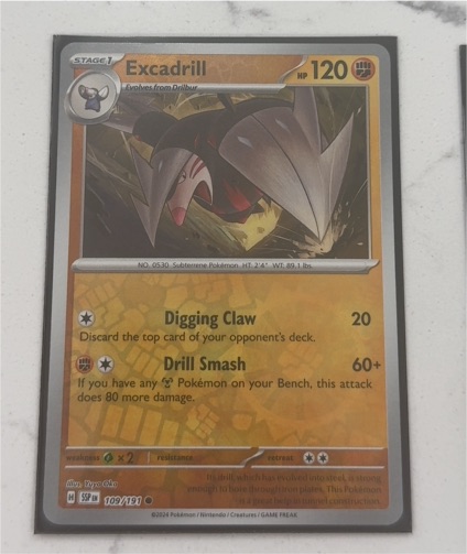 2024 Pokémon Surging Sparks #109 Excadrill — front