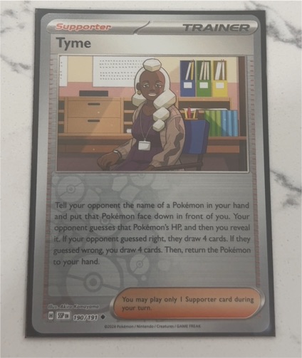 2023 Pokémon SV08: Surging Sparks #190 Tyme — front