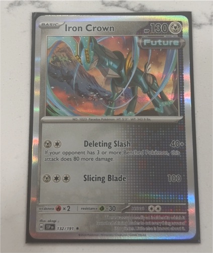 2023 Pokemon SV08: Surging Sparks #132 Iron Crown — front