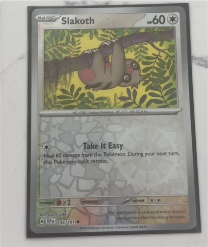 2024 Pokémon SV08: Surging Sparks #145 Slakoth — front