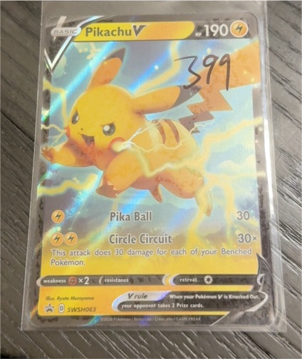 2020 Pokémon SWSH063 Pikachu V — front