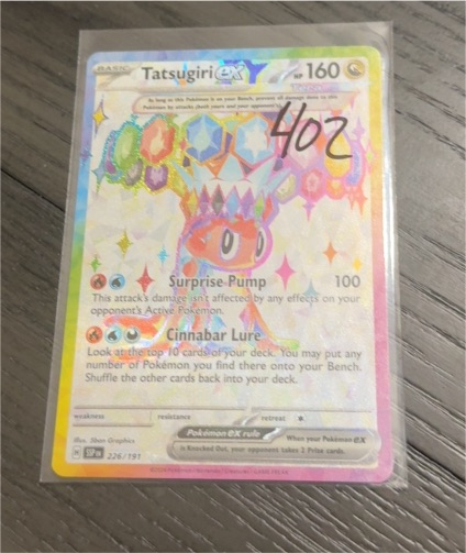 2024 Pokémon Surging Sparks #226 Tatsugiri EX — front