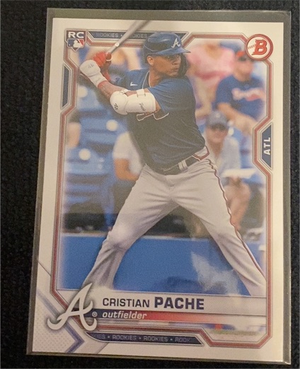 2021 Bowman #36 Cristian Pache Rookie Card — front