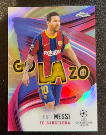 2020-21 Topps Chrome UEFA Champions League #GOL-LM Lionel Messi Golazo — front