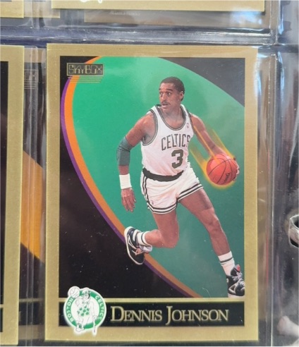 1990-91 SkyBox #16 Dennis Johnson Boston Celtics — front