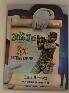 2025 Topps Holiday #MNL-5 Luis Arraez Making The Nice List — front