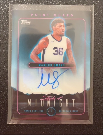 2023-24 Topps Midnight Stroke of Midnight Autographs #SMA-MS Marcus Smart — front