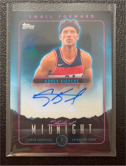 2023-24 Topps Midnight - Stroke of Midnight Auto Corey Kispert #SMA-CK — front