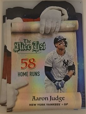 2025 Topps Holiday #MNL-3 Aaron Judge The Nice List 58 Home Runs — front