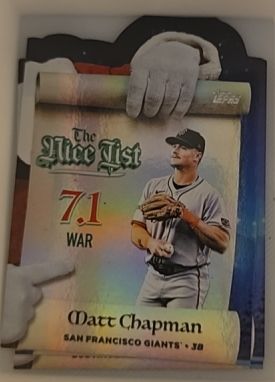 2025 Topps Holiday The Nice List #MNL-8 Matt Chapman — front