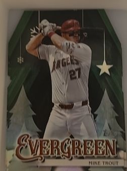 2025 Topps Holiday #E-23 Mike Trout Evergreen Die Cut SP — front