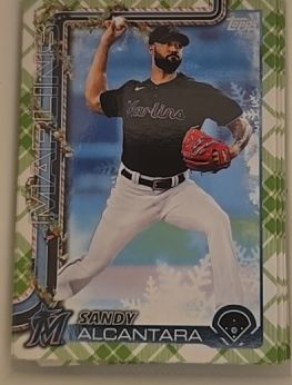 2025 Topps Holiday #H144 Sandy Alcantara — front