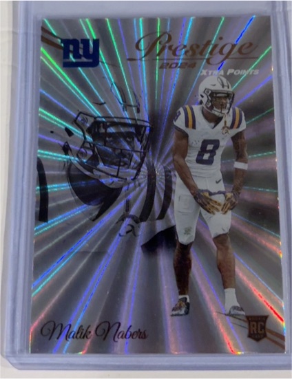 2024 Panini Prestige Xtra Points Sunburst Malik Nabers — front