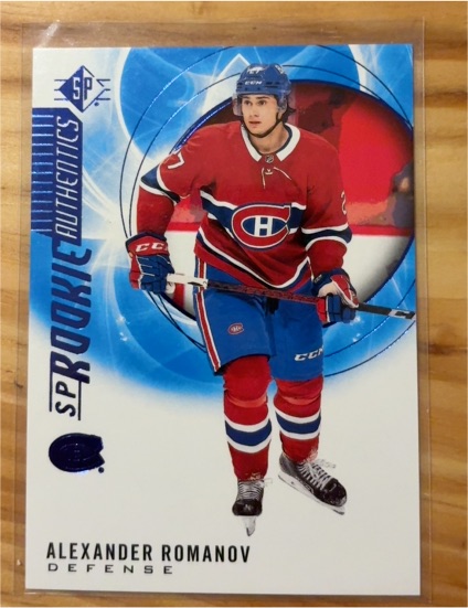 2020-21 Upper Deck SP Rookie Authentics Blue #119 Alexander Romanov — front