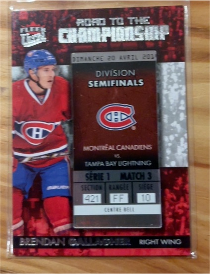 2014-15 Fleer Ultra Road to the Championship #RTCMC-BG Brendan Gallagher — front