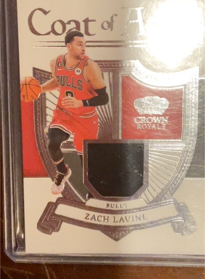 2022-23 Panini Crown Royale Coat of Arms #COA-ZL Zach LaVine — front