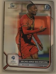 2022 Bowman Chrome Road to UEFA Under 21 Championship #1 Michel-Ange Balikwisha — front