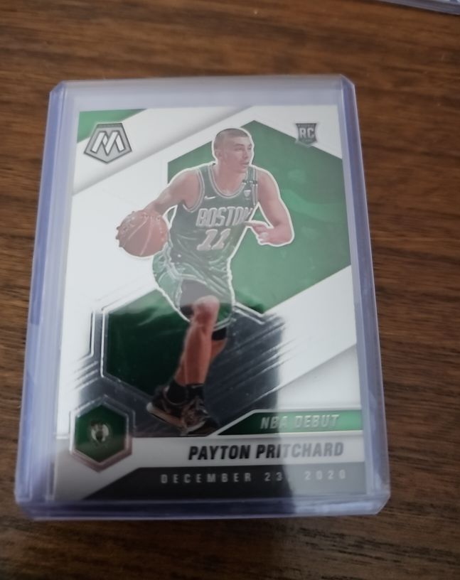 2020-21 Panini Mosaic #269 Payton Pritchard NBA Debut Rookie Card — front