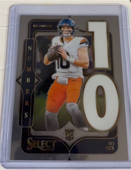 2024 Panini Select #6 Bo Nix Select Numbers — front