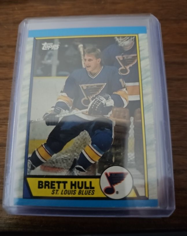 1989-90 Topps #186 Brett Hull — front