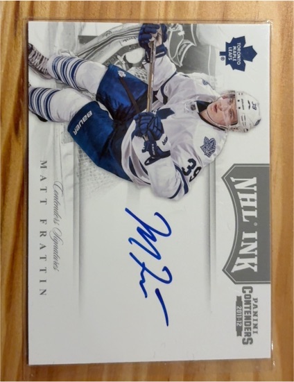 2011-12 Panini Contenders NHL Ink Matt Frattin — front