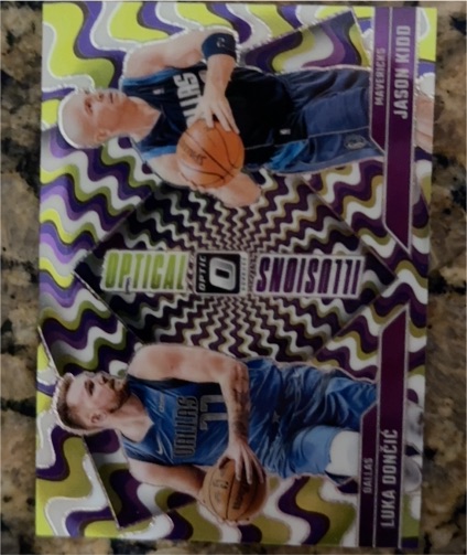 2024-25 Panini Donruss Optic #1 Optical Illusions Luka Doncic & Jason Kidd — front