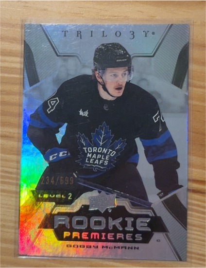 2023-24 Upper Deck Trilogy #174 Bobby McMann Rookie Premieres Level 2 — front