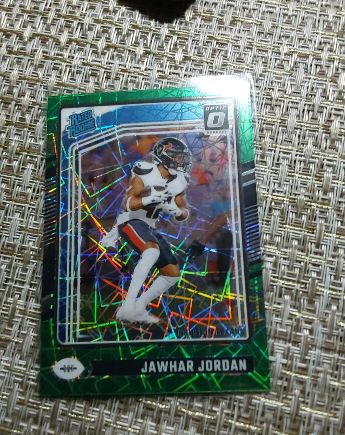 2024 Donruss Optic #247 Jawhar Jordan Green Velocity Rated Rookie — front