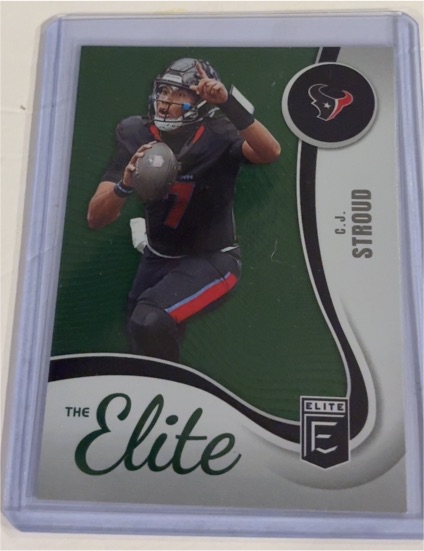 2025 Panini Donruss Elite #13 C.J. Stroud The Elite Green Houston Texans — front