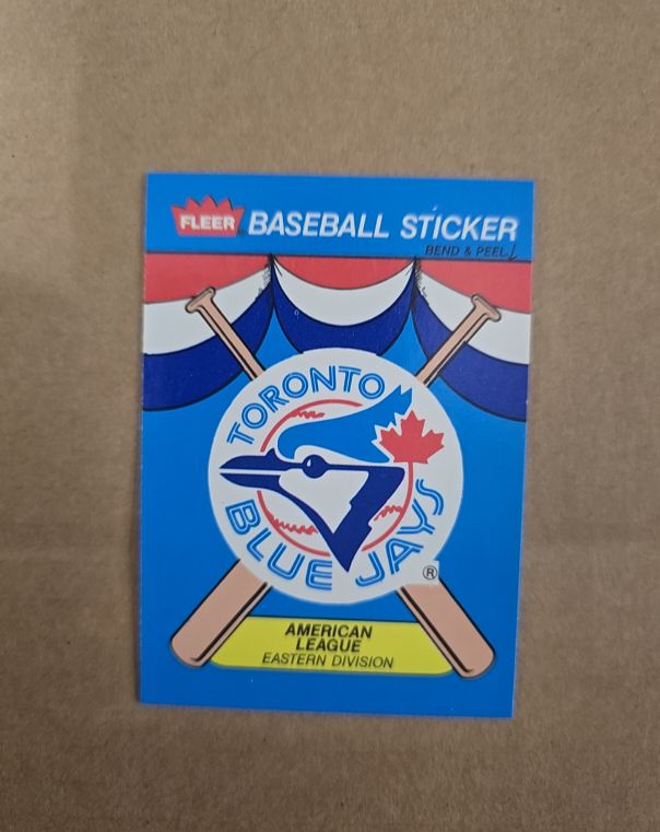 1989 Fleer #NNO Toronto Blue Jays Baseball Sticker — front