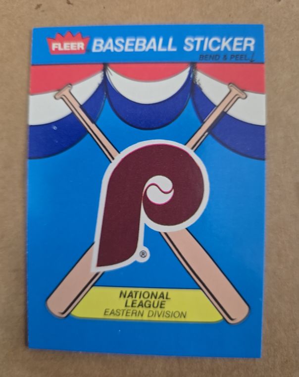 1989 Fleer #NNO Philadelphia Phillies Team Sticker — front