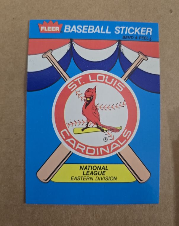 1989 Fleer #NNO St. Louis Cardinals Baseball Sticker — front
