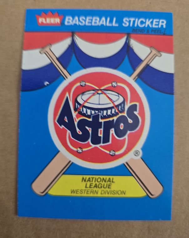 1989 Fleer #NNO Houston Astros Team Stickers — front